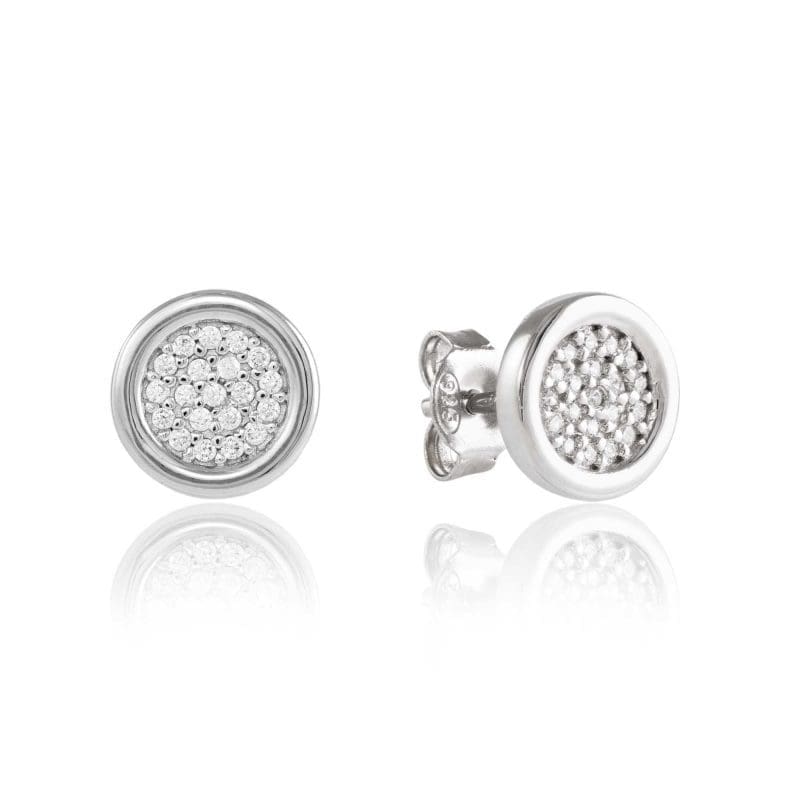 silver studs - silver earrings - cubic zirconia - HC Jewellers - Royston