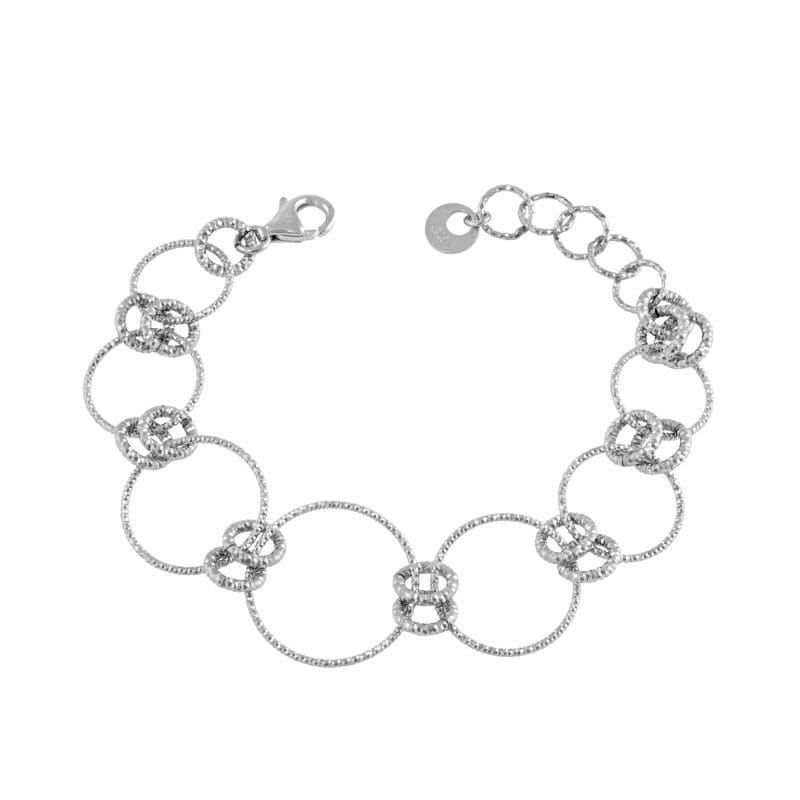 Silver Conical Graduated Circle Bracelet