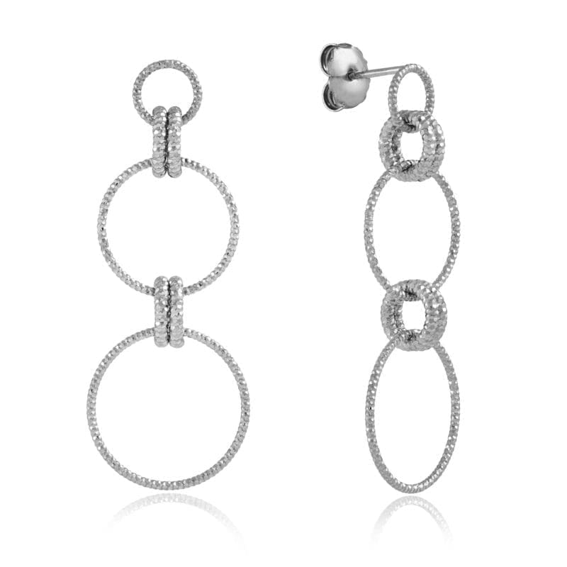 Silver Double Circle Conical Drops