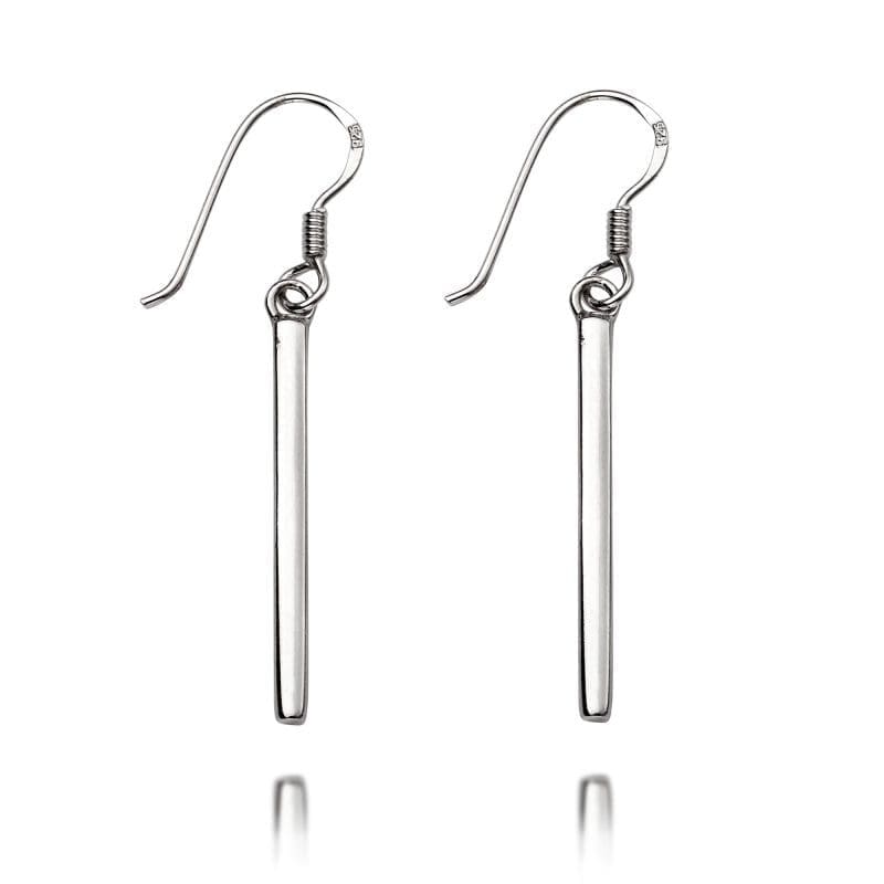 Silver Earrings bar drop sterling silver