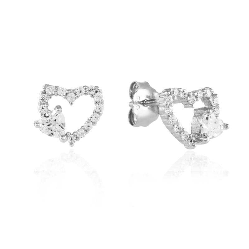 cubic zirconia studs - silver earrings - HC Jewellers - Royston
