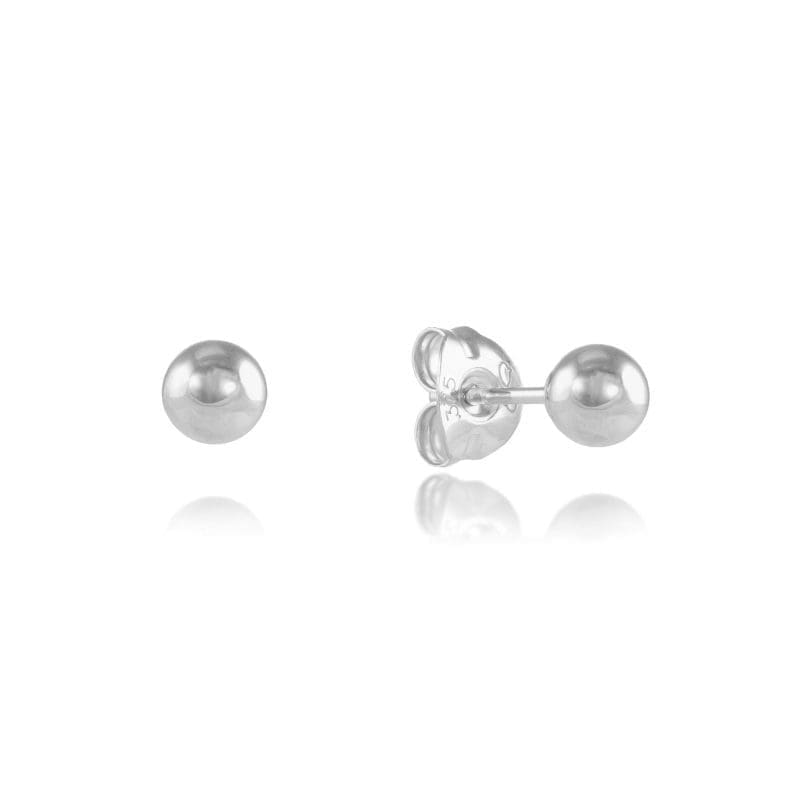 9ct White Gold Ball Studs
