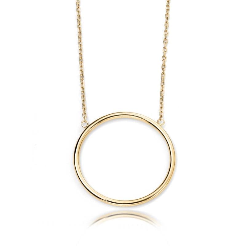 Gold Open Circle Necklace