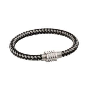 Fred Bennett Hexagon Clasp Woven Leather Bracelet