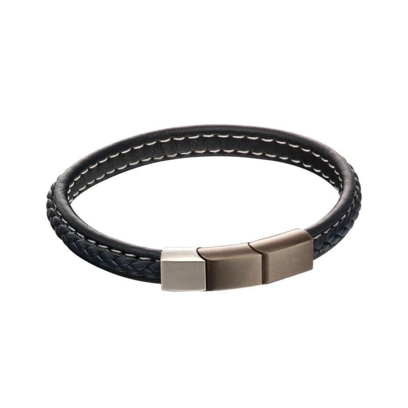 Fred Bennett Navy Leather Bracelet