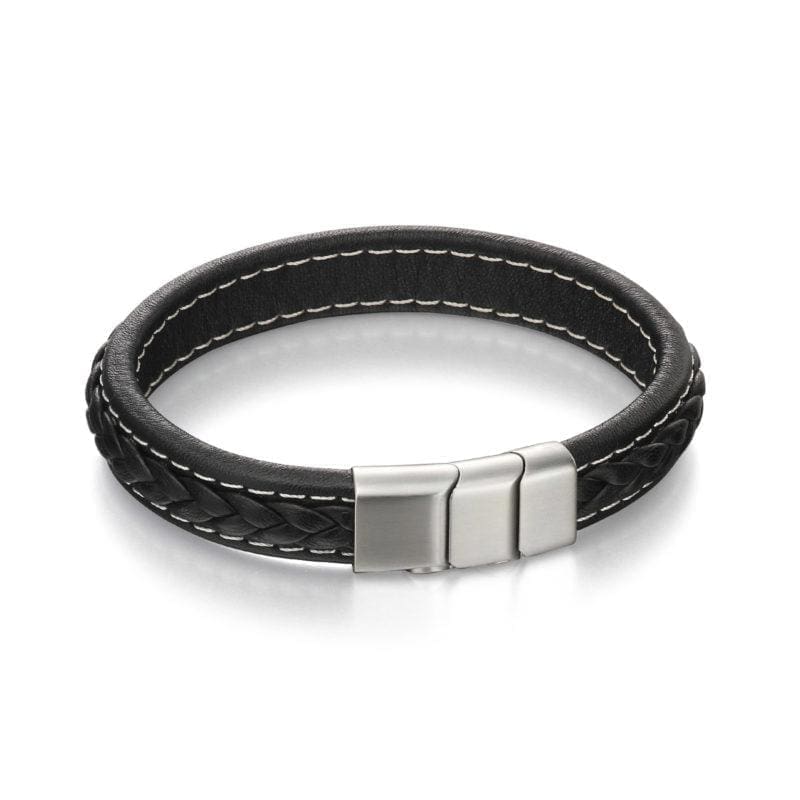 Fred Bennett Black Leather Bracelet