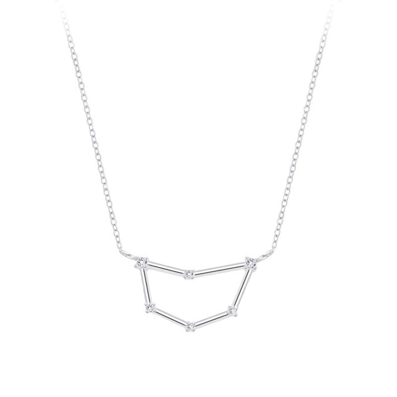 Silver Capricorn Constellation Necklace