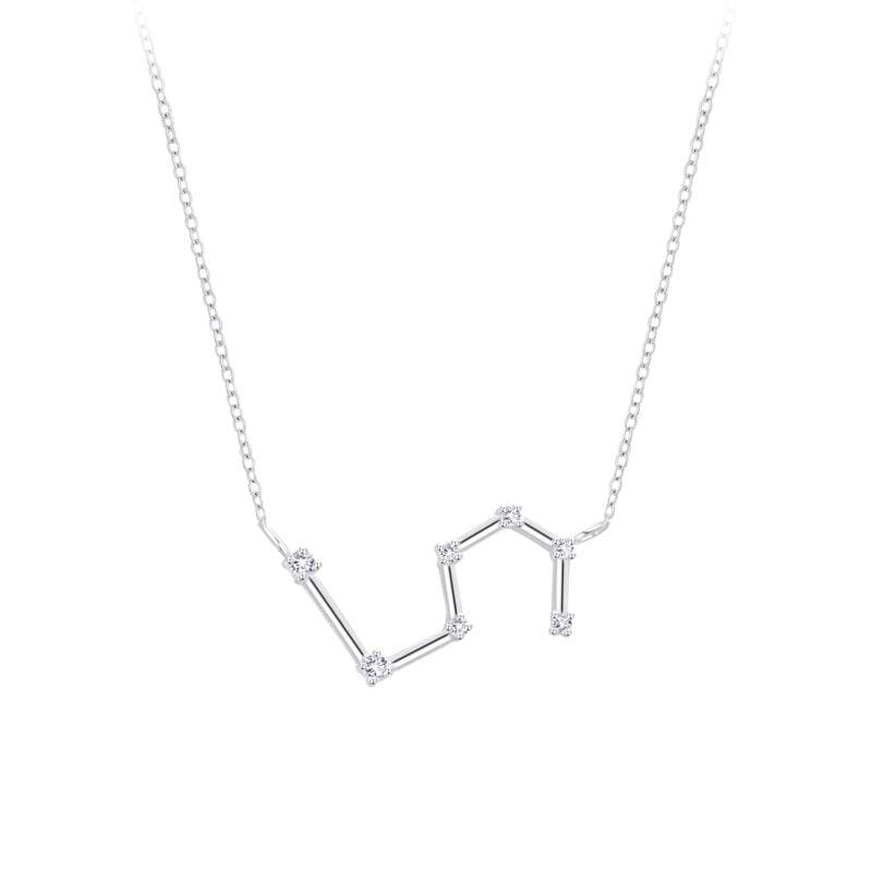 Silver Leo Constellation Necklace