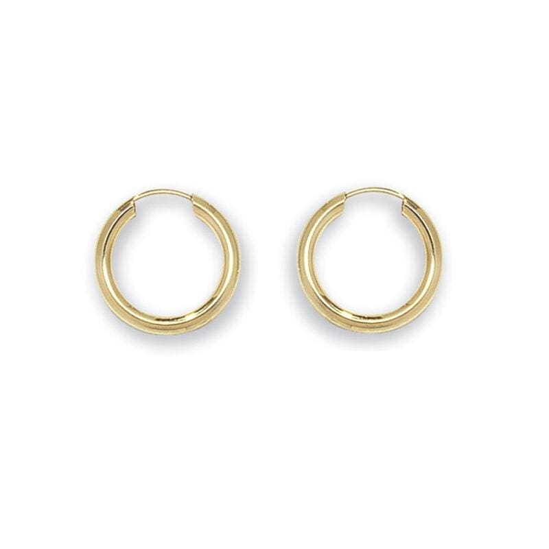 9ct Gold 10mm Sleeper Hoops