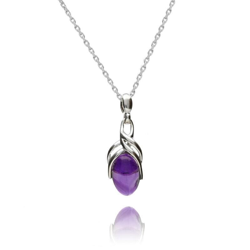 Silver Amethyst Elegant Pendant
