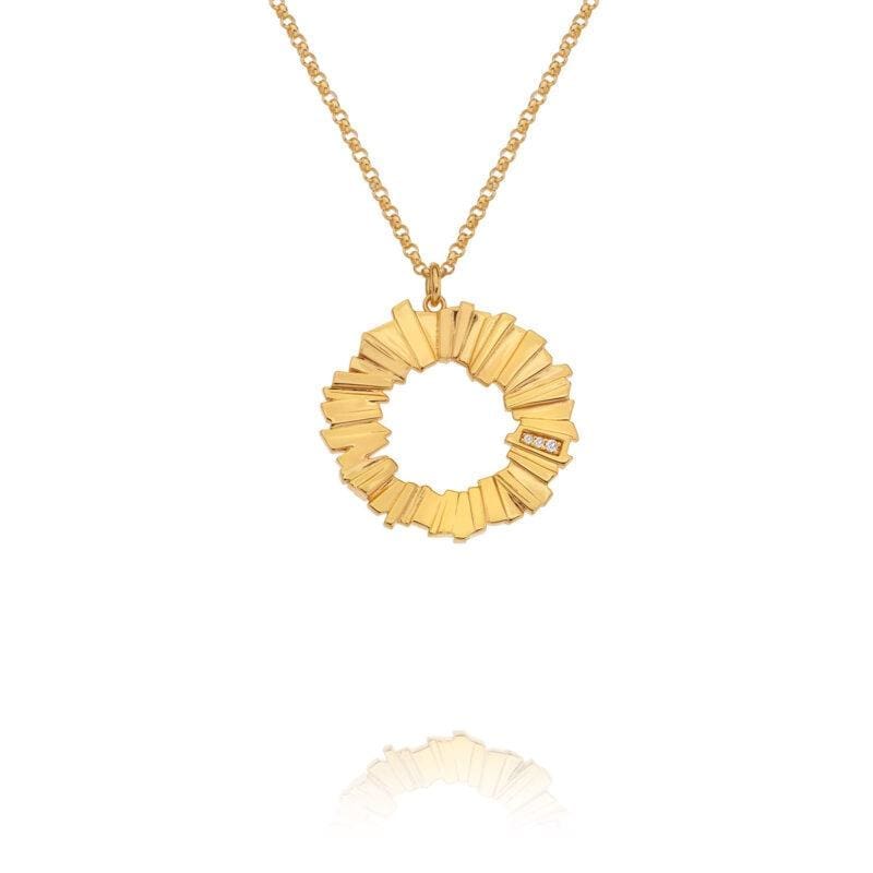 Hot Diamonds X JJ 18ct Gold Plated Believe Pendant Large