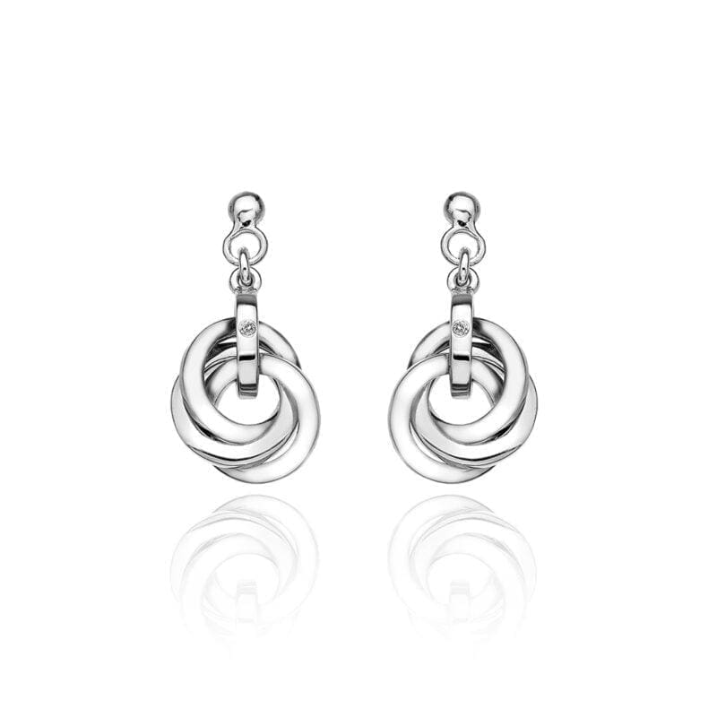 Silver Hot Diamonds Calm Drop Studs