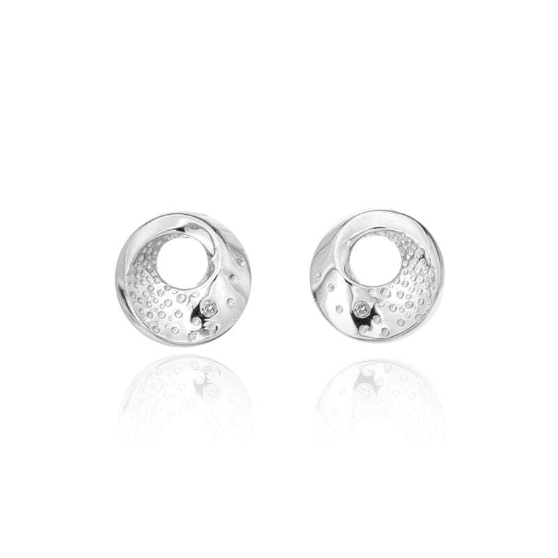Silver Hot Diamonds Quest Circle Studs