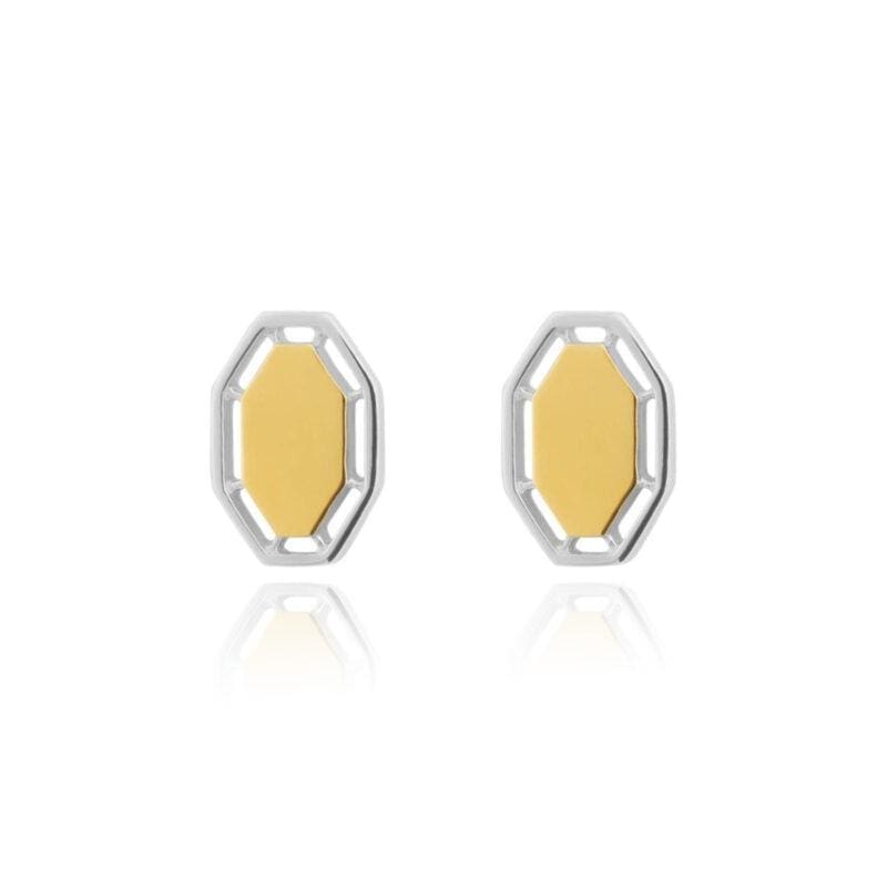 Fiorelli Gold Plated Octagonal Studs
