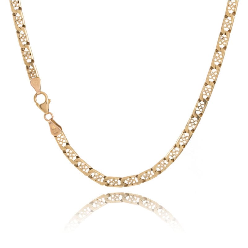 Pre-owned 9ct Gold Filigree Chain 20"