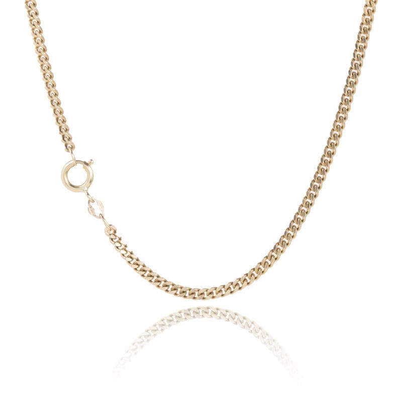 Pre-owned 9ct Gold Box Curb Chain 24"