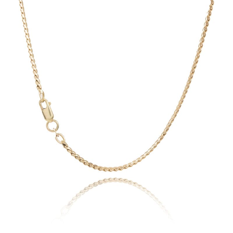 Pre-owned 9ct Gold Serpentine Chain 22"