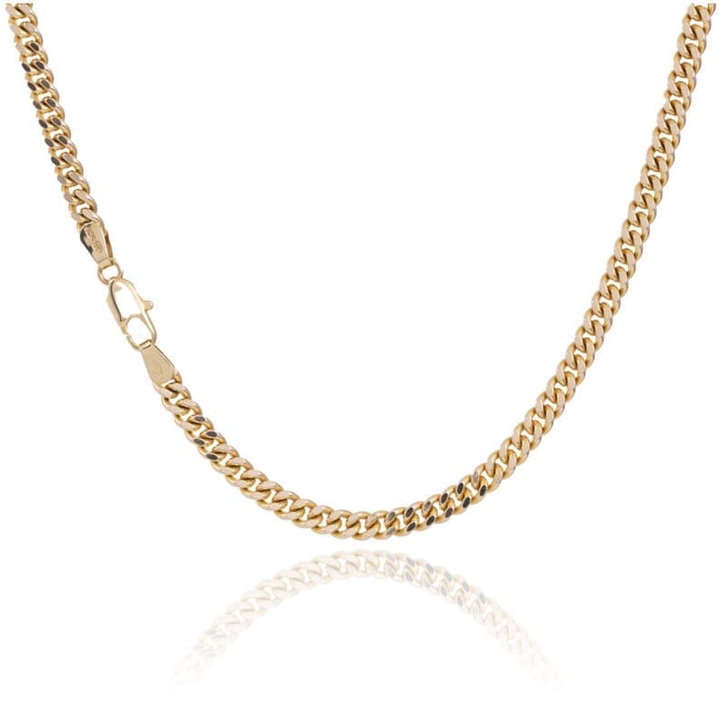 Pre-owned 9ct Gold Small Curb Chain 18"