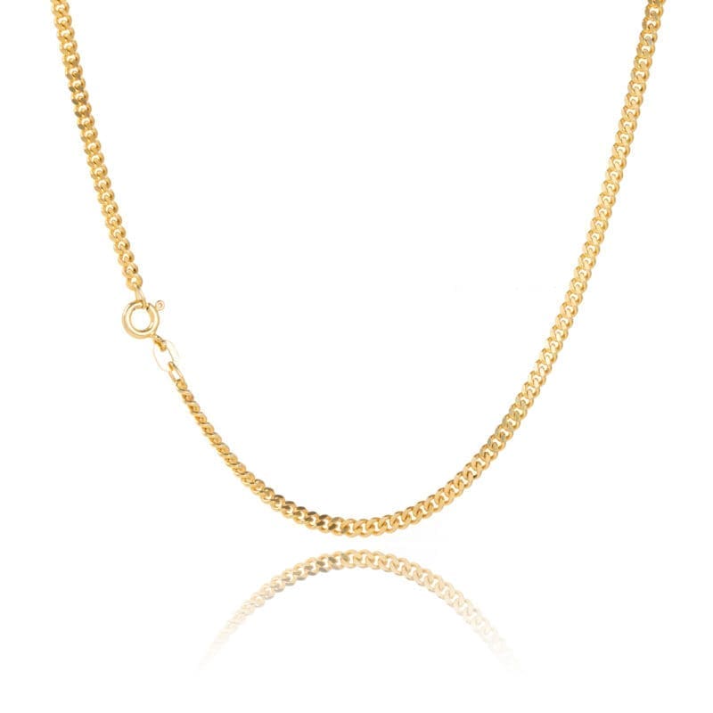 Pre-owned 9ct Gold Close Link Curb Chain