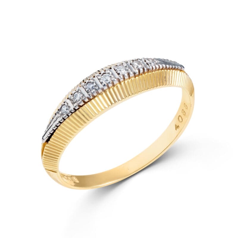 Pre-Owned 18ct Yellow & White Gold Diamond Ring