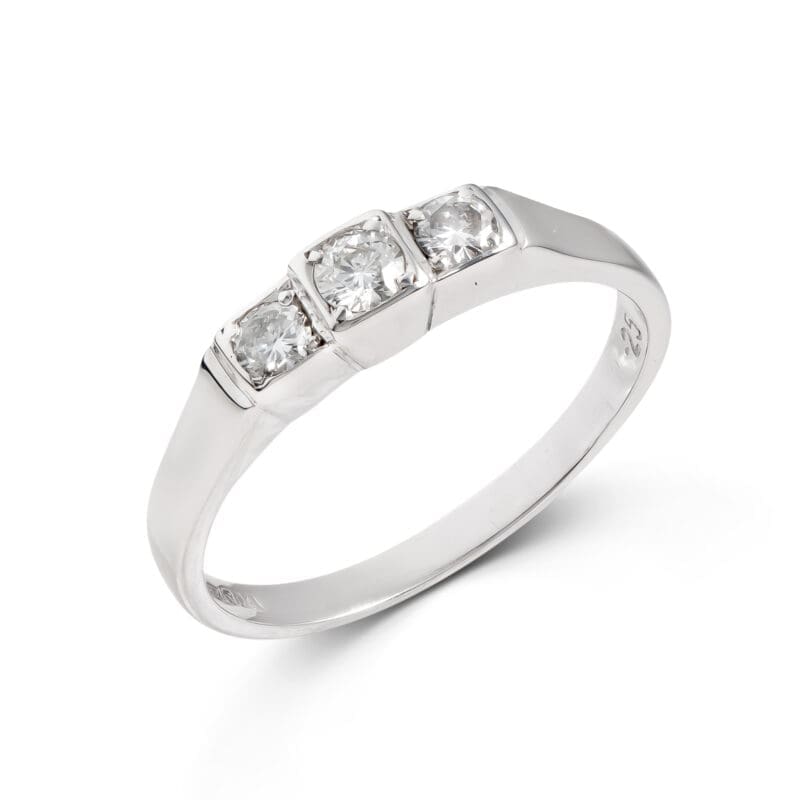 Pre-Owned 9ct White Gold Diamond Ring
