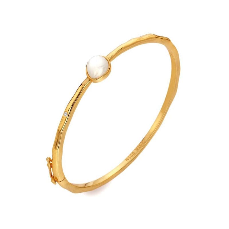 Hot Diamonds X GE 18ct Gold Plated Calm Bangle